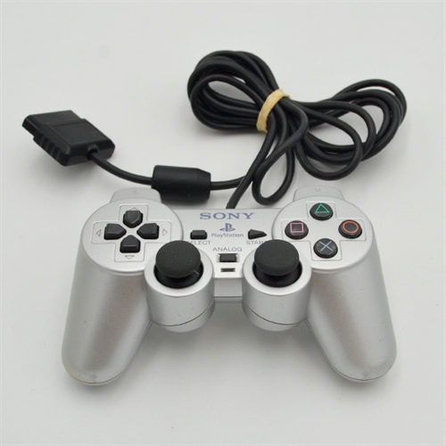 Playstation 2 Controller - Sølv - PS2 Tilbehør (B Grade) (Genbrug) 